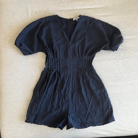 COS Black Short Puff Sleeve Romper - Picture 3 of 5